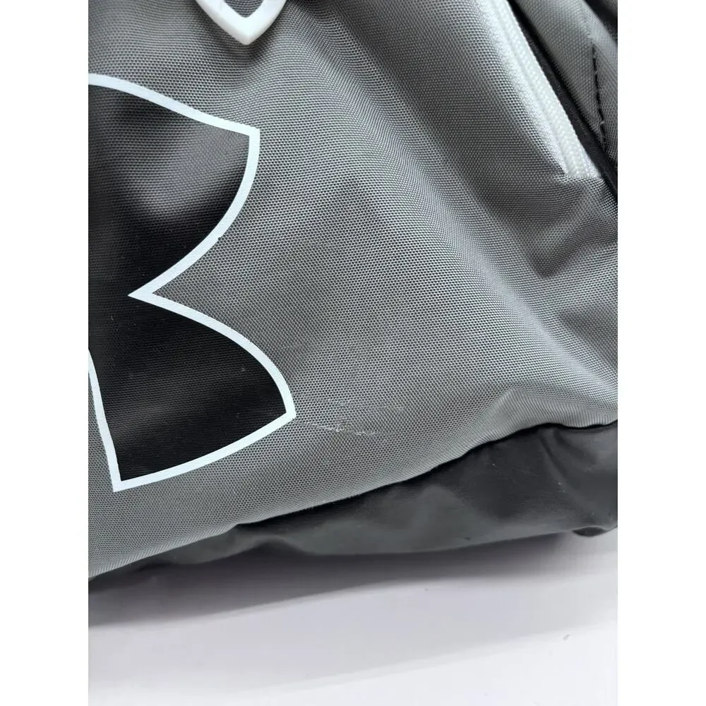 Under Armour Storm Duffel Bag Gym Workout Pockets Shoulder Carry Gray Black
